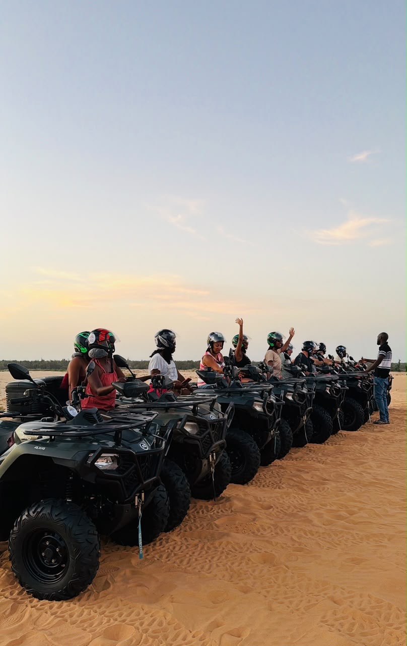 Groupe Oasis Adventure au sunset